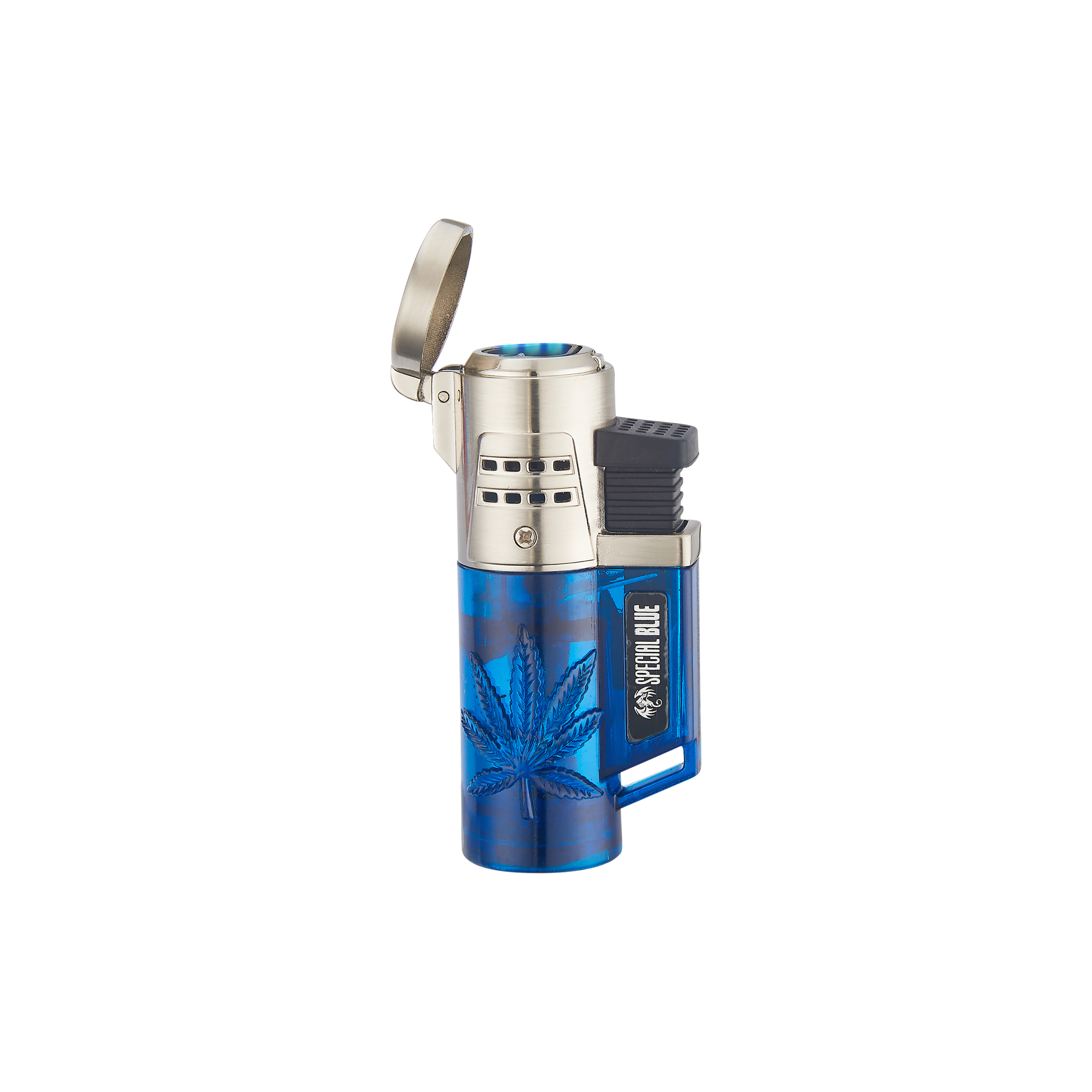 Leaf Triple Flame Butane Lighter Special Blue