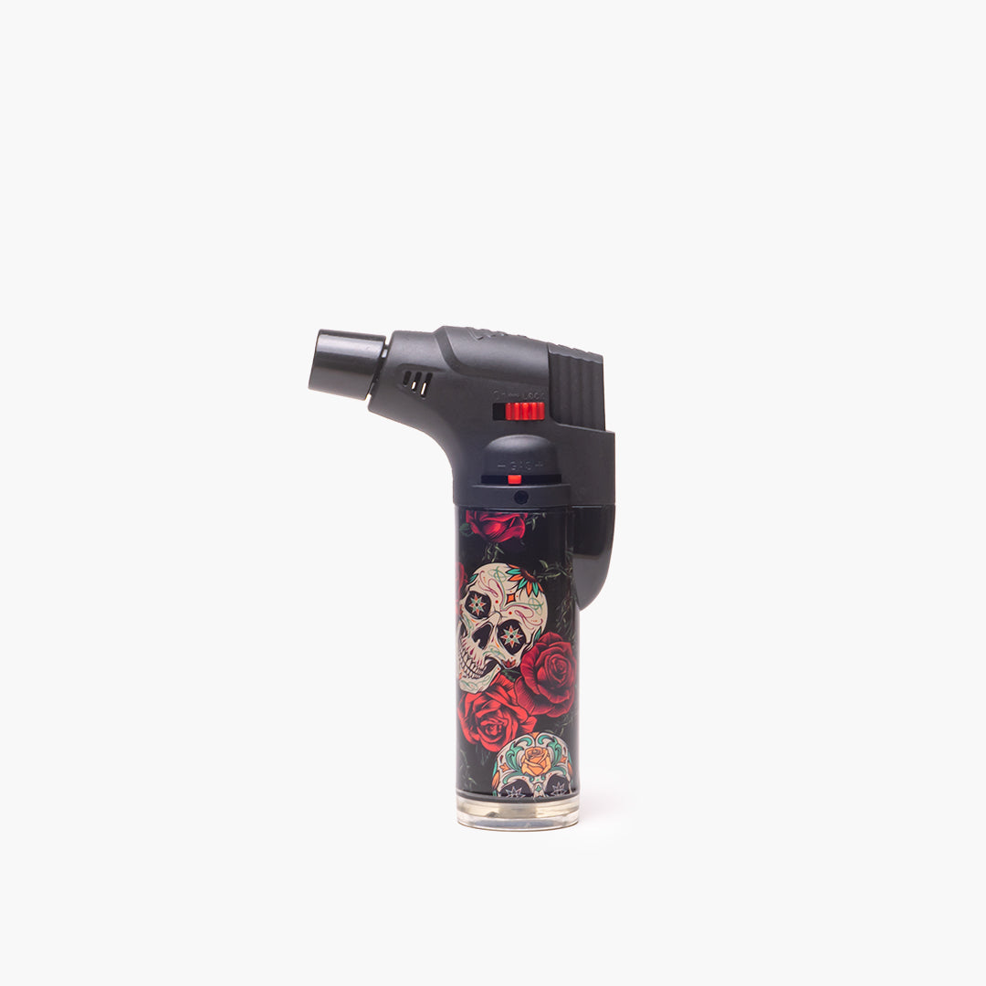 Bernie Skull & Roses Torch Lighter
