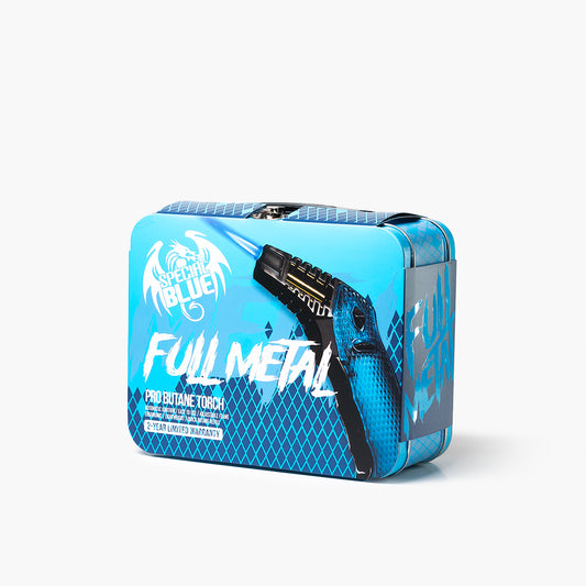 Full Metal Pro Butane Torch & Toolbox GLACIER BLUE - Special Blue