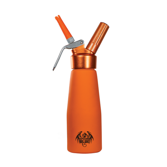 Pint  ORANGE RUBBER WHIPPER with Metal Head 0.5L