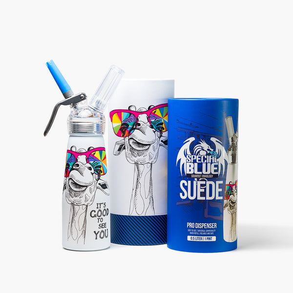 Giraffe Suede 1 PINT Pro Dispenser -LIMITED EDITION – Special Blue