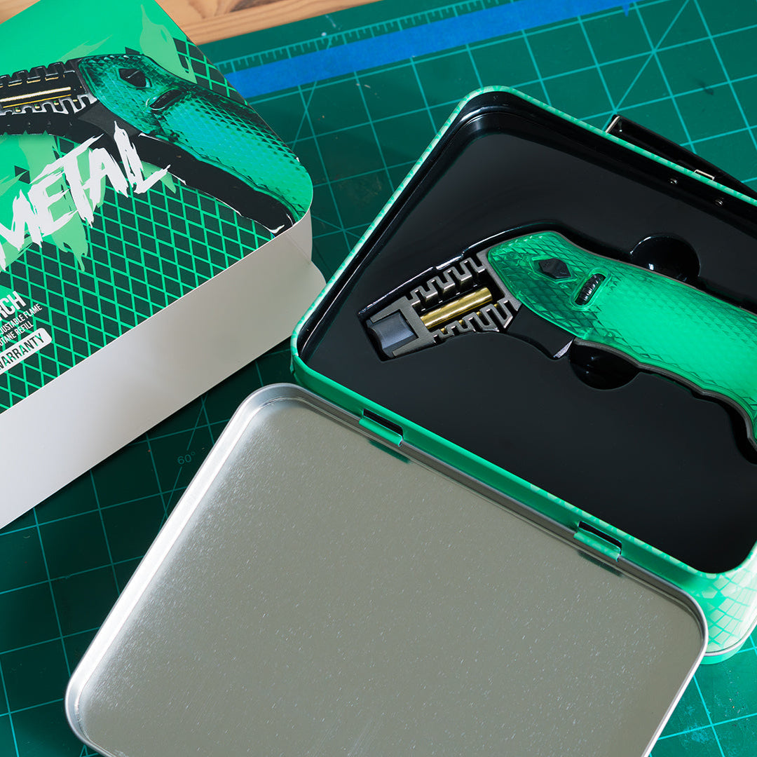 Full Metal Pro Butane Torch - Toolbox EMERALD GREEN